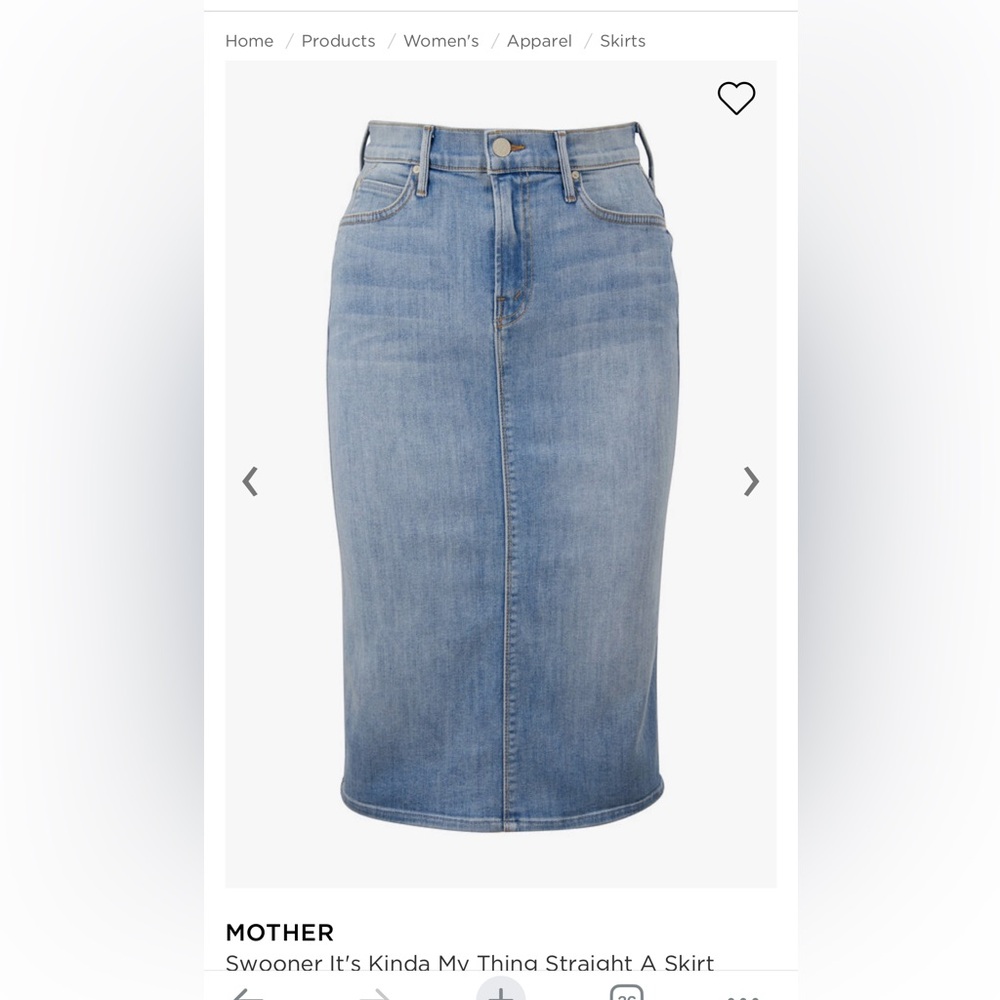 MOTHER
Swooner It's Kinda My Thing Straight A Skirt Size 23